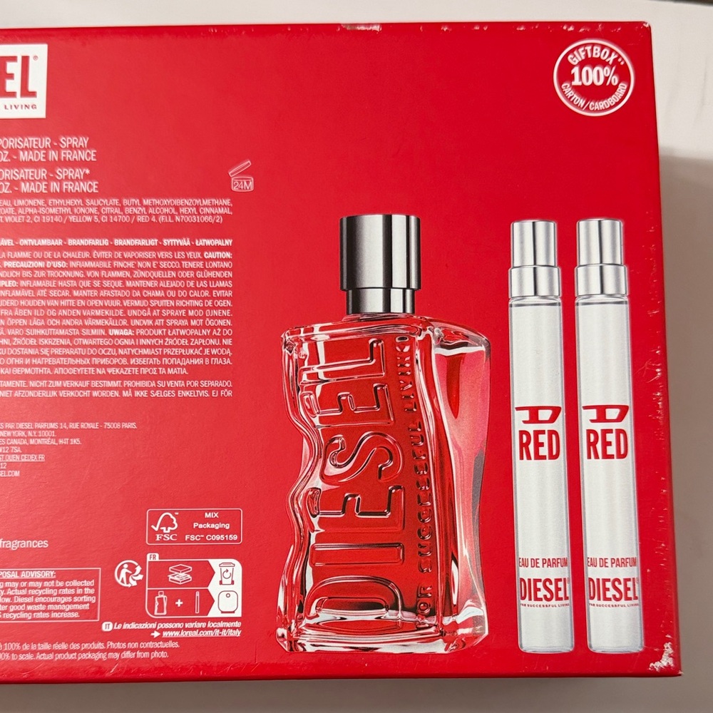 Diesel Red Fragrance Gift Set - Red and Silver Accents - Picture 4 of 6
